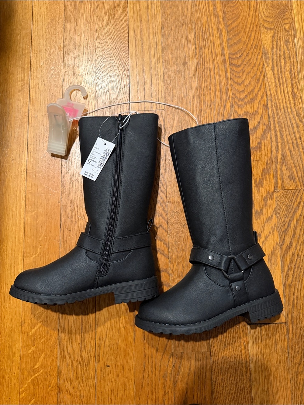 The Children's Place Black Girls' Mid-Calf Riding Boots